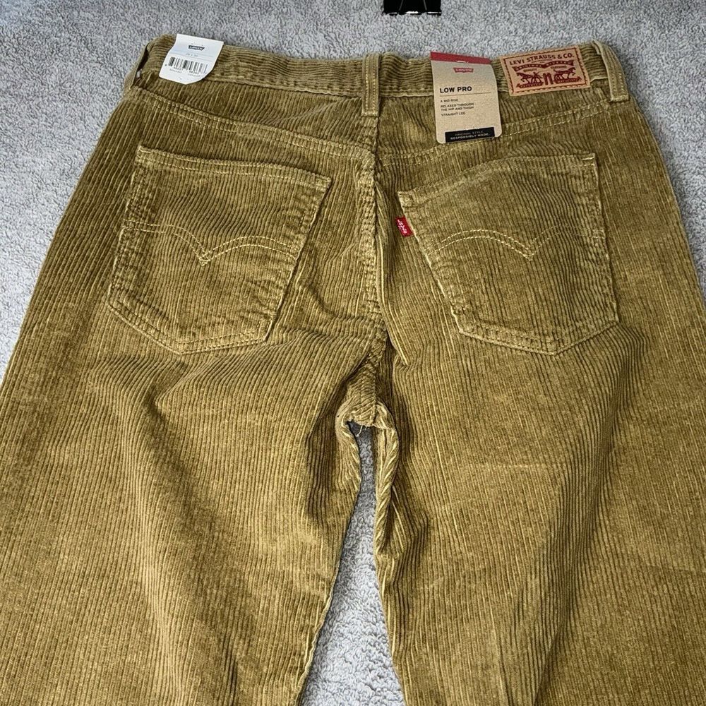 Levis 314 NWT Women 28x30 Shaping Straight Brown Corduroy Stretch Pants Mid Rise - Picture 6 of 8